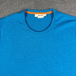 Icebreaker Shirt Mens XL Blue Merino Wool Blend Crewneck Base Layer Performance